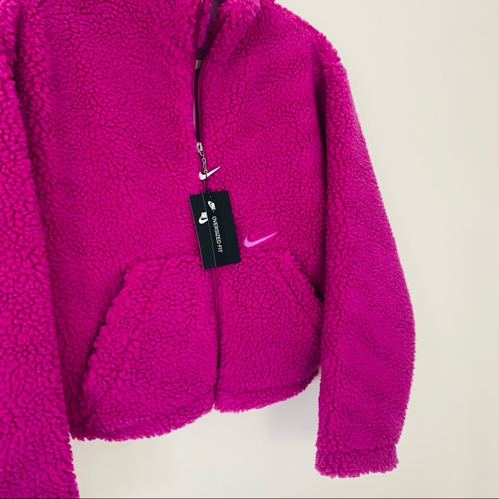 New  Nike Sportswear Sherpa teddy Fleece Jacket - Picture 8 of 9